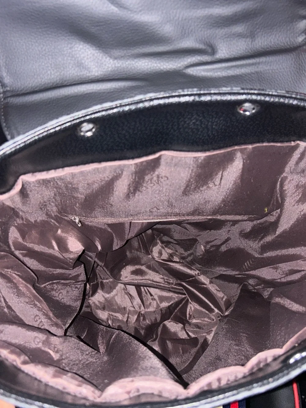 Gucci Gray GG Supreme Canvas Backpack with Red and Blue Web Straps